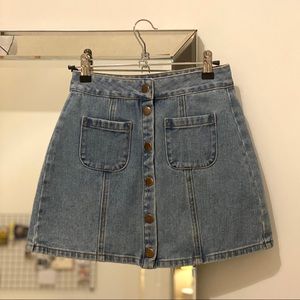 Brandy Melville Bruce Light  Denim Skirt